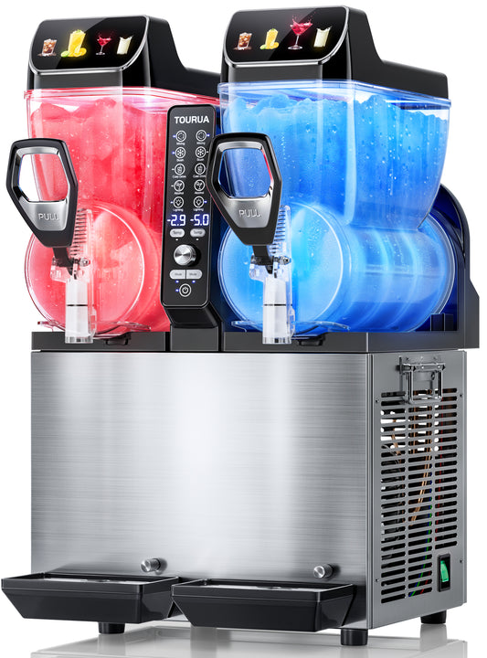 Commercial Slushie Machine, Margarita Daiquiri Wine Frappe Slush Frozen Drink Machine, 30L