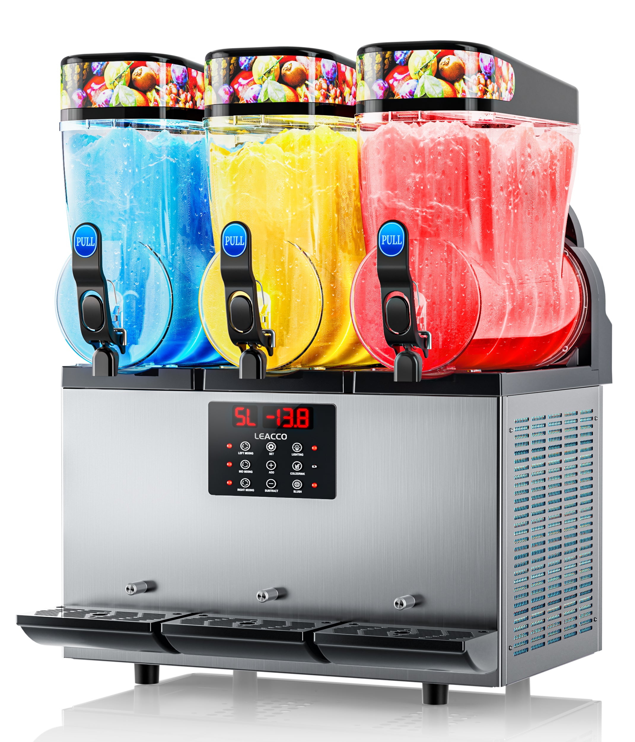 Leacco Commercial Slushie Machine, 45L Frozen Drink Margarita Machine ...